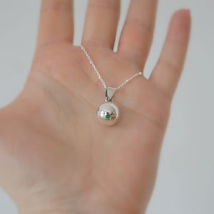 Sterling silver harmony ball necklace, bola pregnancy necklace, chime necklace, bola ball, musical chime ball, angel caller harmony necklace image 3