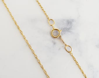 14K Gold filled french rope chain, delicate twist necklace
