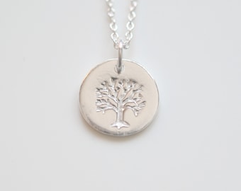 Sterling silver tree of life necklace, nature jewelry