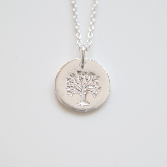 Sterling silver tree necklace