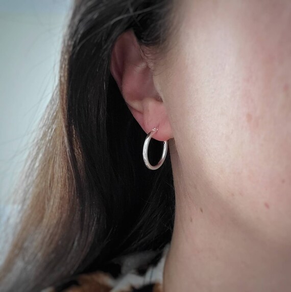 Sterling silver hoop earrings