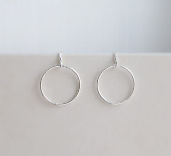 Sterling silver circle earrings