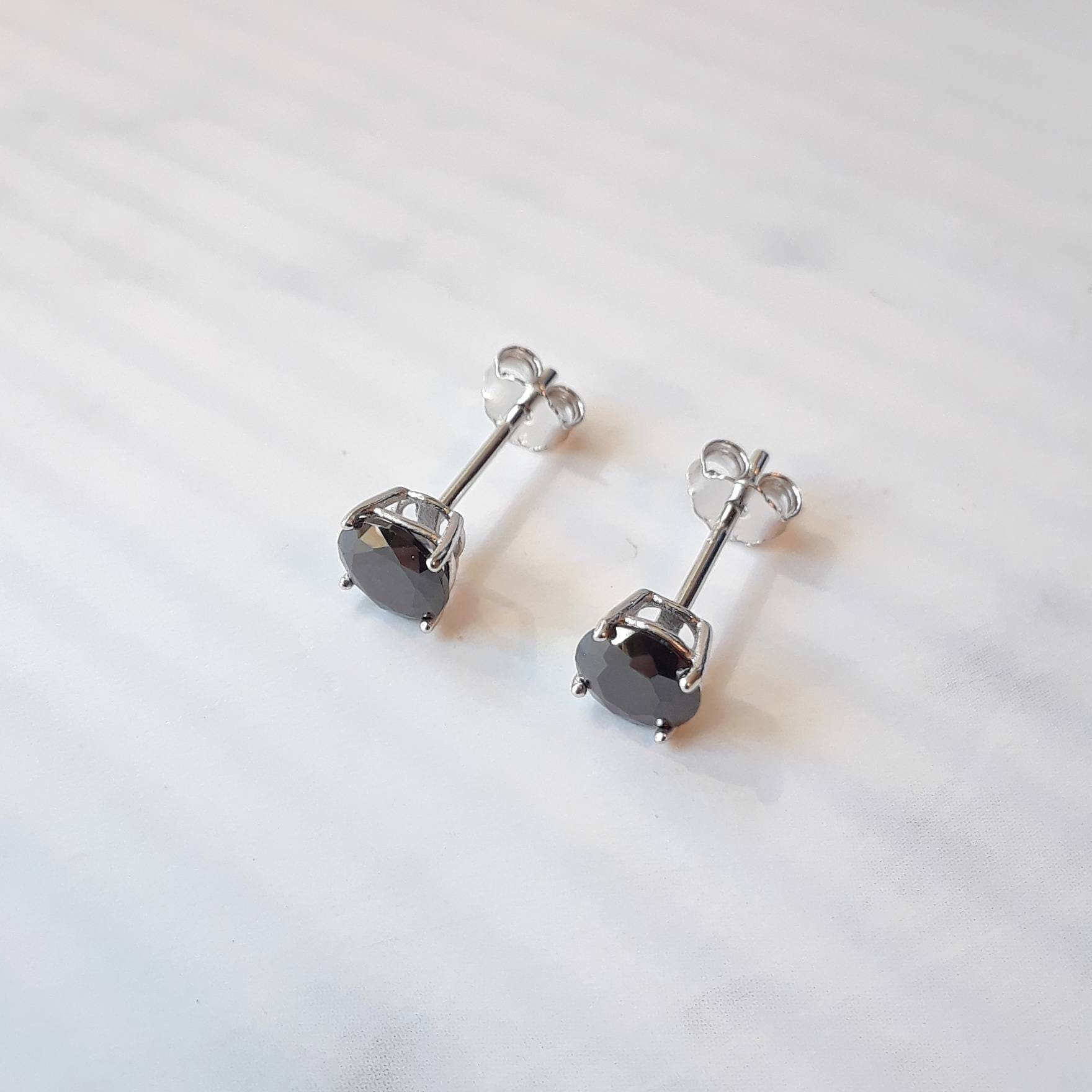 Orecchini A Bottone In Argento 925 Con Zircone Cubico 6 Mm – Scegli Tra 13 Colori, Regalo In Confezione Omaggio - 2