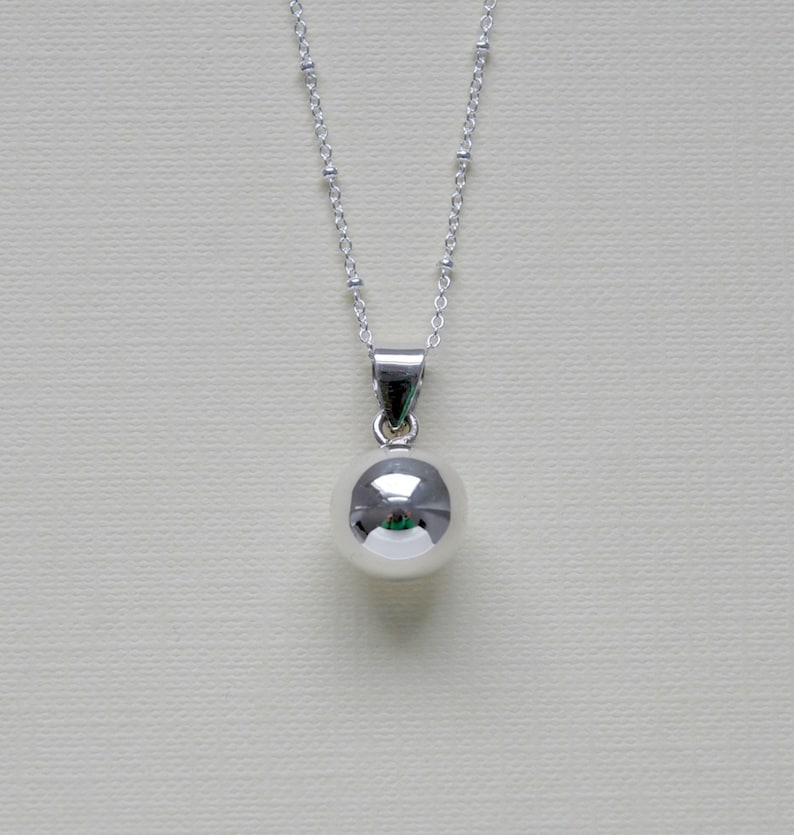 Sterling silver harmony ball necklace, bola pregnancy necklace, chime necklace, bola ball, musical chime ball, angel caller harmony necklace image 5