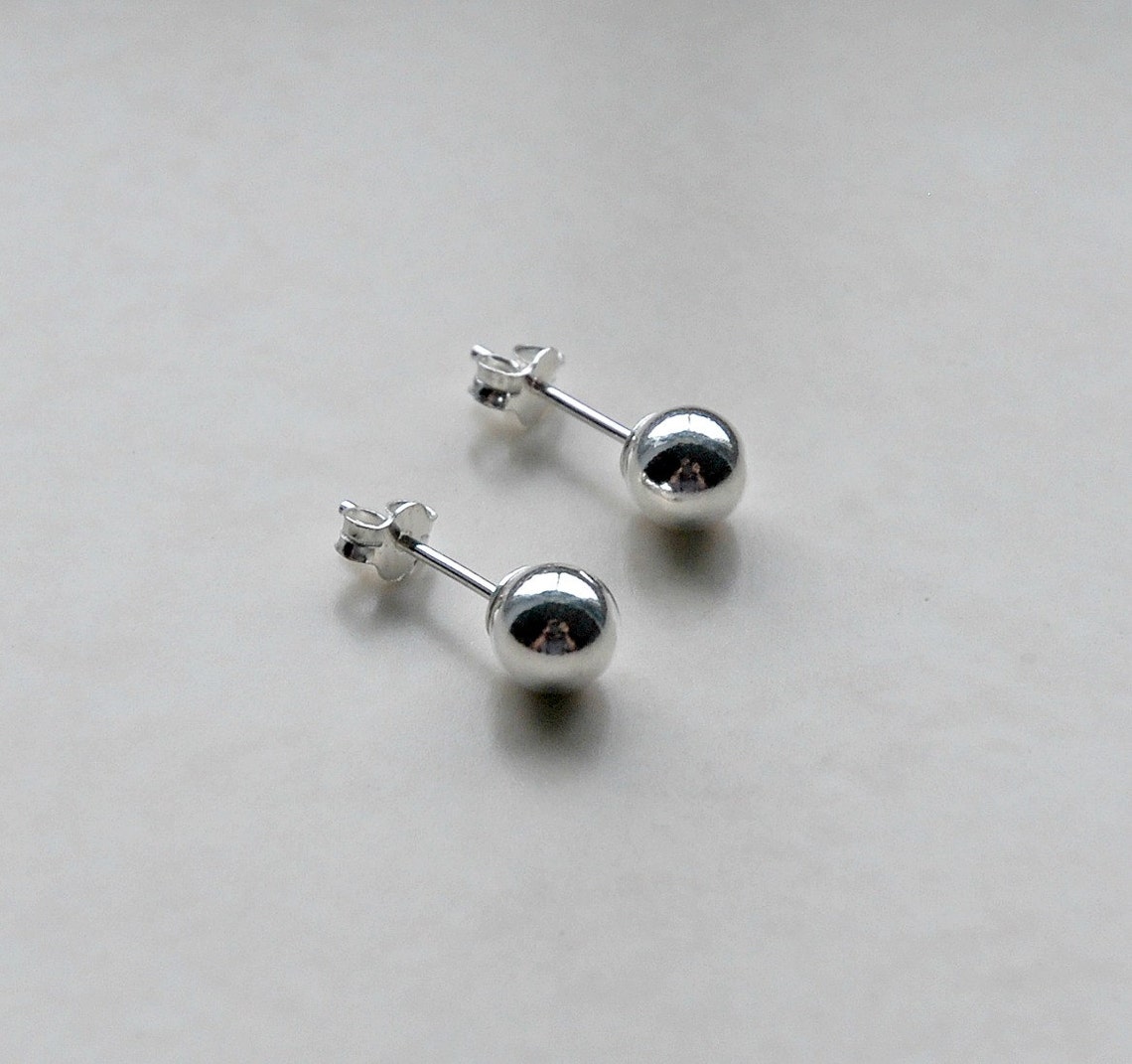 Silver ball øreringer