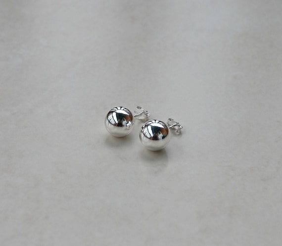 Sterling silver 10mm ball studs Sterling silver 10mm ball studs