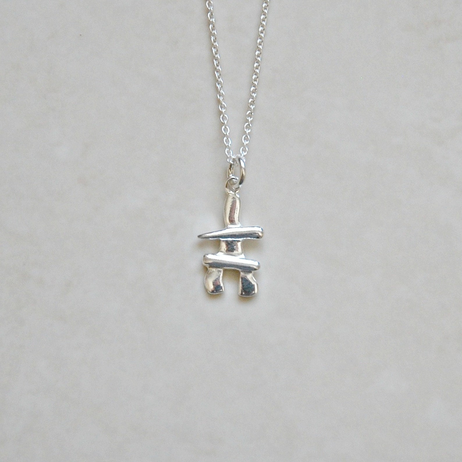 Inukshuk Necklace Sterling Silver Inukshuk Charm Canadian Etsy Canada