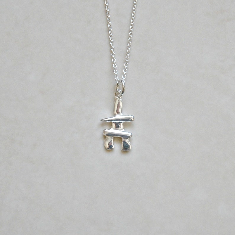 Inukshuk Necklace Sterling Silver Inukshuk Charm Canadian Etsy Canada