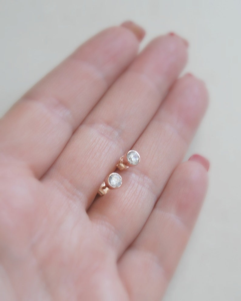 Rose Gold Studs Diamond Stud Earrings 4mm or 6mm Cubic Etsy Canada