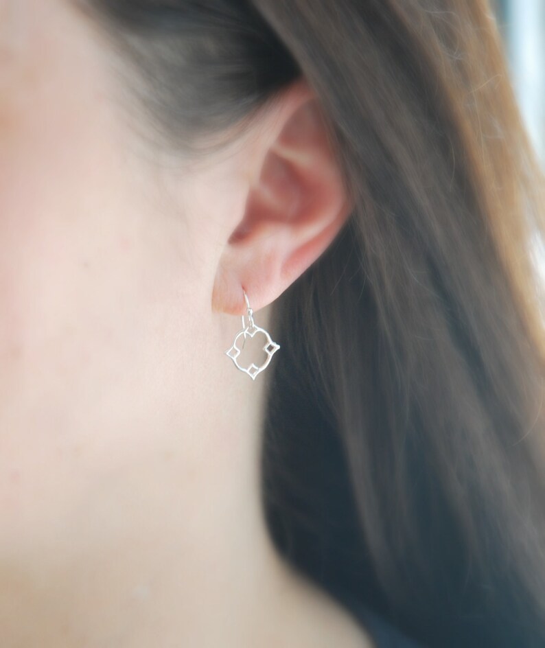 star sterling silver earrings simple delicate Mosha moroccan Diamond earrings nimbus dainty earrings tiny geometric gold earrings