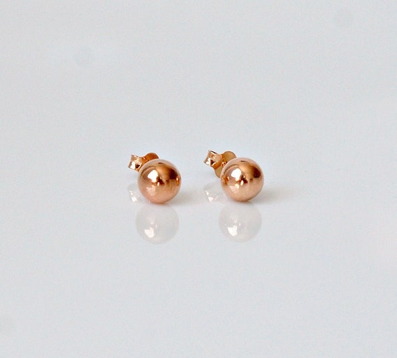 6mm ball stud earrings - silver, gold or rose gold