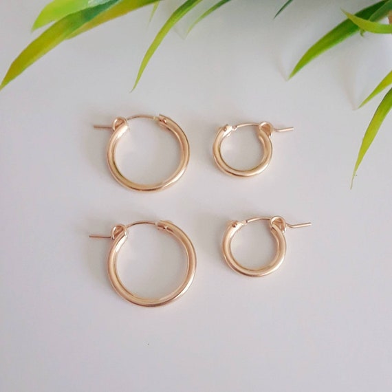 Gold hoop earrings