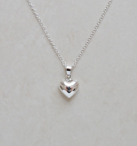 Sterling silver heart necklace