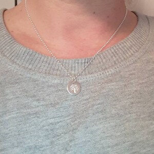 Sterling silver tree of life necklace, nature jewelry image 2