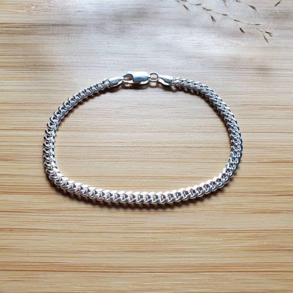 Sterling silver miami cuban chain bracelet