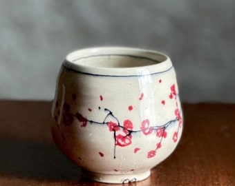 Cherry Blossom and birds Yunomi or Teacup Tumbler