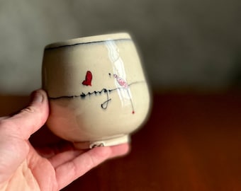 Sing Yunomi Tumbler Bird on a Wire Cup