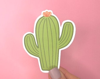 Desert Cactus Vinyl Sticker - Cactus Desert Sticker Gift - Plat Lover Laptop Water Bottle Car Window Sticker Decal