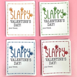 Sticky Hand Funny Printable Valentine Slappy Valentines Day Kids School Classroom Teacher Valentine image 3