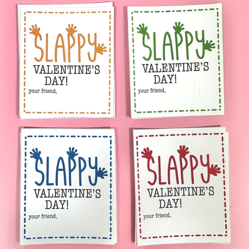 Sticky Hand Funny Printable Valentine Slappy Valentines Day Kids School Classroom Teacher Valentine image 3