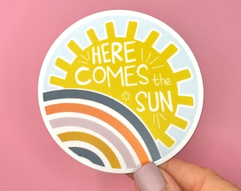 Here Comes the Sun Vinyl Sticker, Beatles Vinyl Sticker, Beatles Decal, Beatles Gift