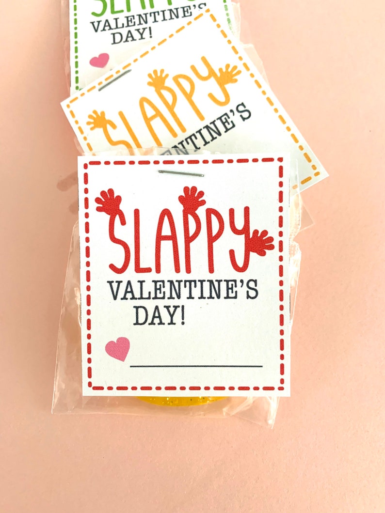 Sticky Hand Funny Printable Valentine Slappy Valentines Day Kids School Classroom Teacher Valentine image 2