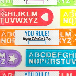 You Rule Ruler Printable Valentine DIY Kids Valentine Classroom School Valentine Cute Ruler image 1