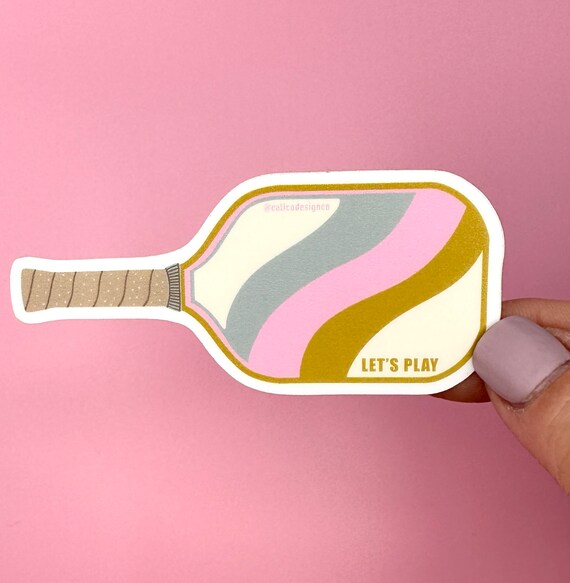 Pickleball Paddle Sticker Gift, Pink Pickleball Sticker, Pickleball Accessory, Pickleball Decal, Pickleball Gift Ideas