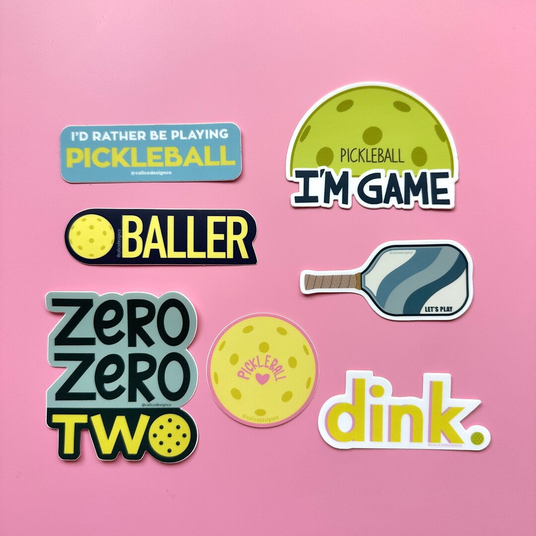 Ultimate Pickleball Vinyl Stickers Bundle Pickleball Sticker Gift
