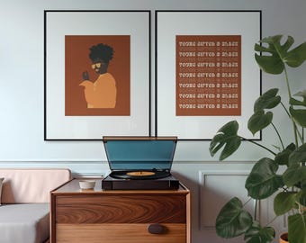 Black Woman Art Print Set | Empowering Gallery Wall (Digital Download)