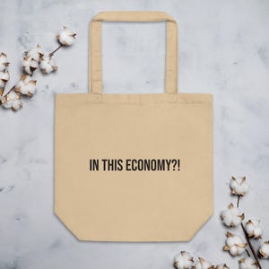 Bolsa de tela ecológica con humor de recesión: bolsa de algodón orgánico