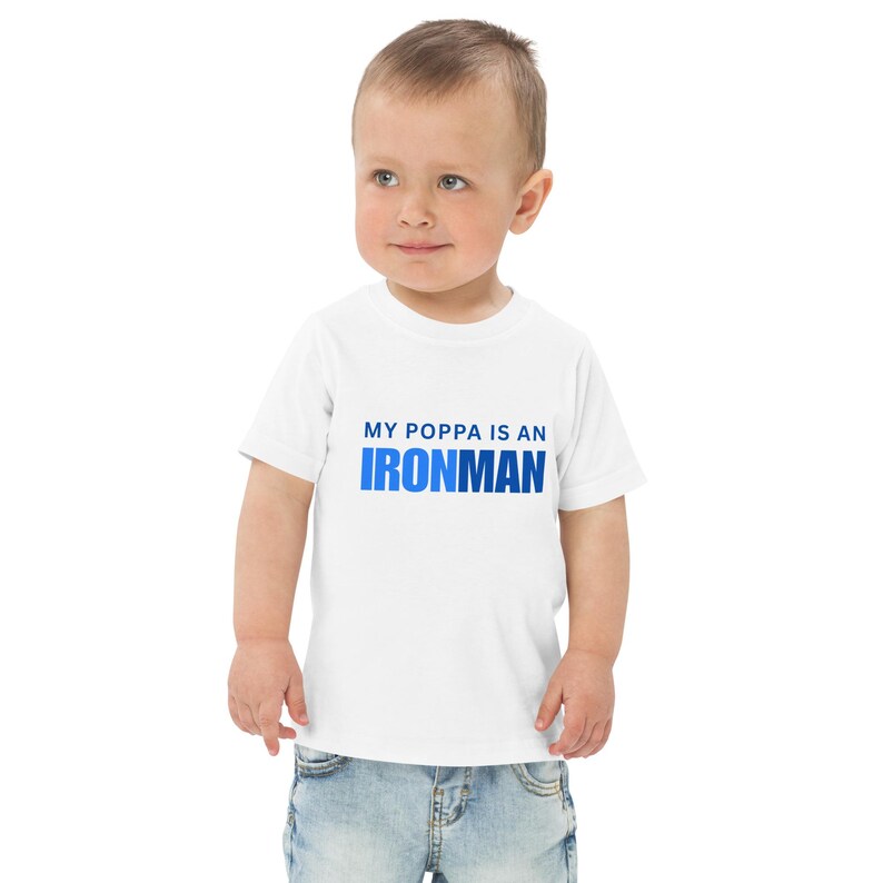 My Poppa is an Iron Man Toddler jersey t-shirt