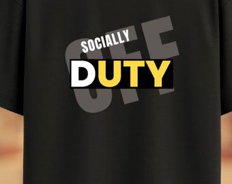 Camiseta de introvertido/socialmente fuera de servicio, divertida, antisocial, sin gente