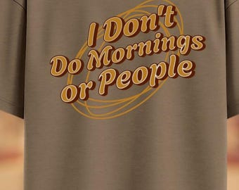 Camiseta antisocial, camiseta introvertida, camiseta gráfica divertida, camiseta con cita sarcástica, camiseta "Odio las mañanas", camiseta "Odio a la gente"
