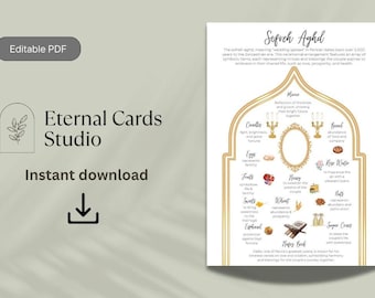 Sofreh Aghd Wedding Card - Persian Wedding tradition - Hafez