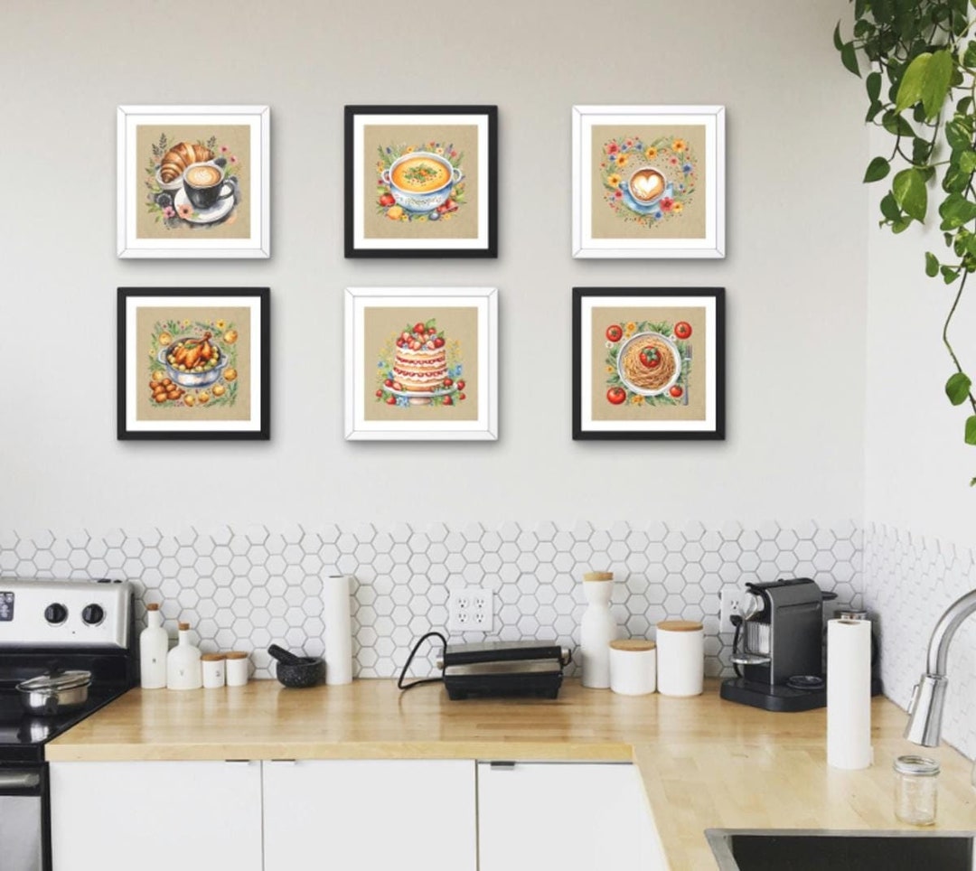 Cozy Kitchen Wall Art Digital Download Food-themed Printable Set With ...