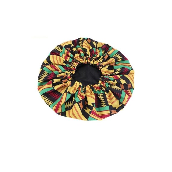 African Ankara Print Bonnets, Multicolor Cloth Satin Bonnet, Ghana, Kente, Sleep Hat Bonnet, Night Cap,