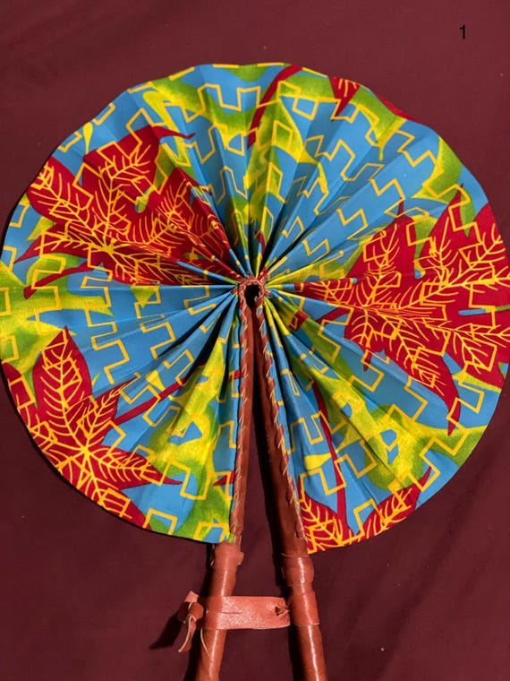 Ankara/Kente Print Fabric Folding Fans