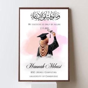 Personalised Islamic Graduation Gift|Islamic Graduation Print|Graduation Frame|Islamic Graduation Gift|Muslim Graduation Gift|Islamic Decor
