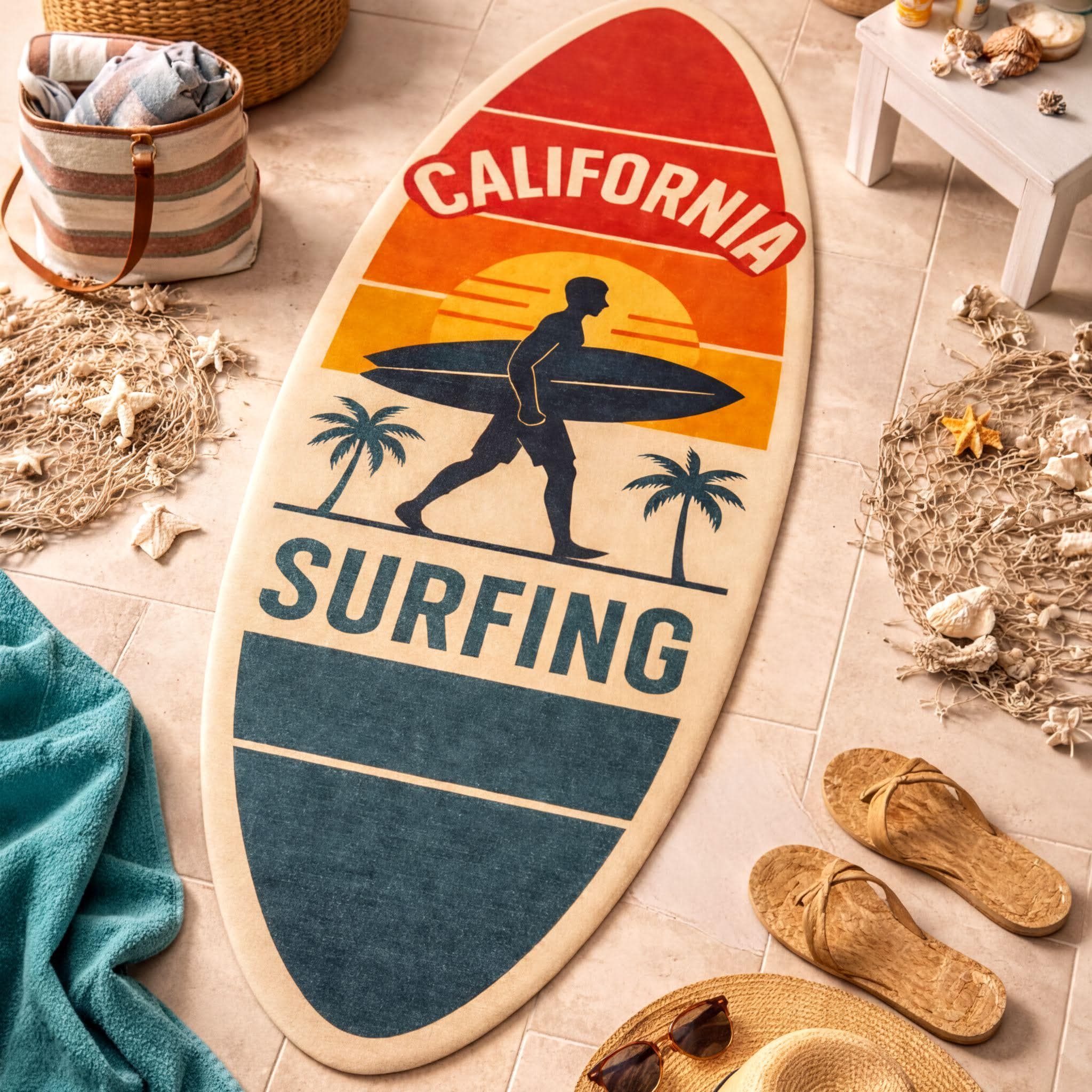 Surfboard Bath Rug - Etsy