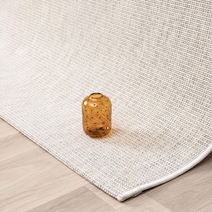Custom Flatweave Area Rug: Cream, Handmade, Custom Sizes - Oval or Rectangle