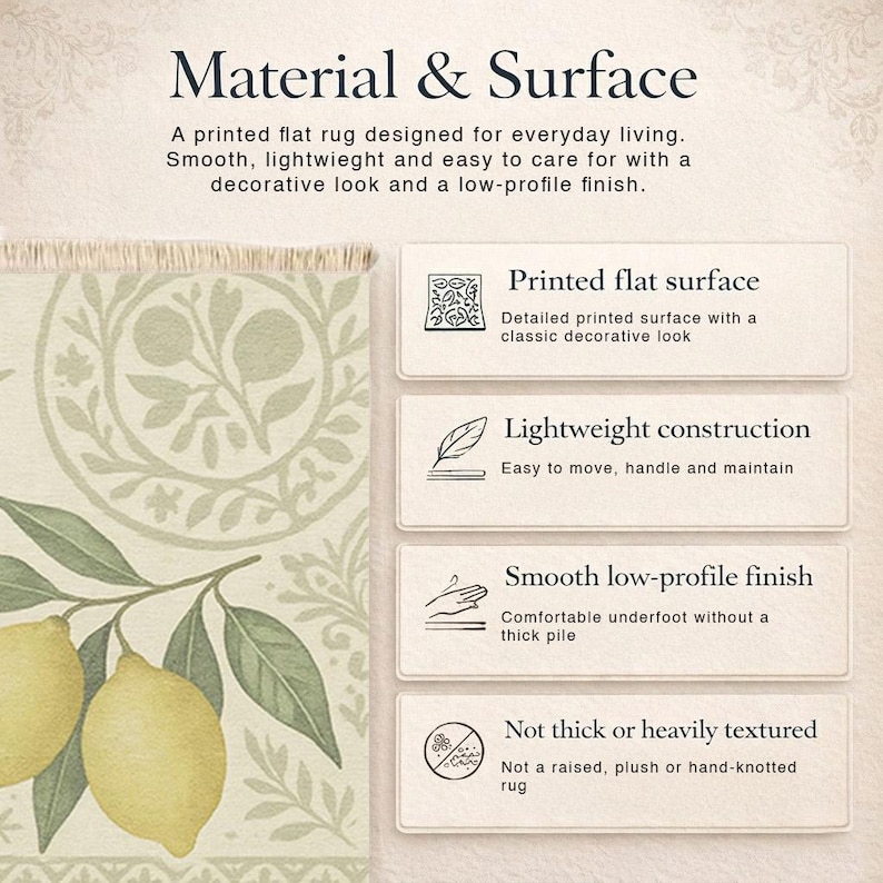 Tapete de cozinha Limoncello Lemon, estampa botânica em azulejo com citação de ramo de oliveira em tons de creme sálvia, decoração de fazenda italiana mediterrânea. imagem 2