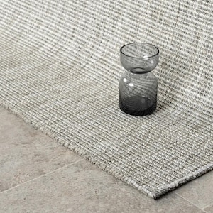 Alfombra de tejido plano gris a medida, hecha a mano, ecológica y neutra, duradera, gris claro, para sala de estar, oficina o pasillo (63 gris)
