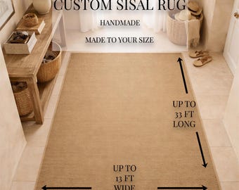 Custom Sisal Rug Runner – Handmade Flatweave Carpet for Hallway or Area Use