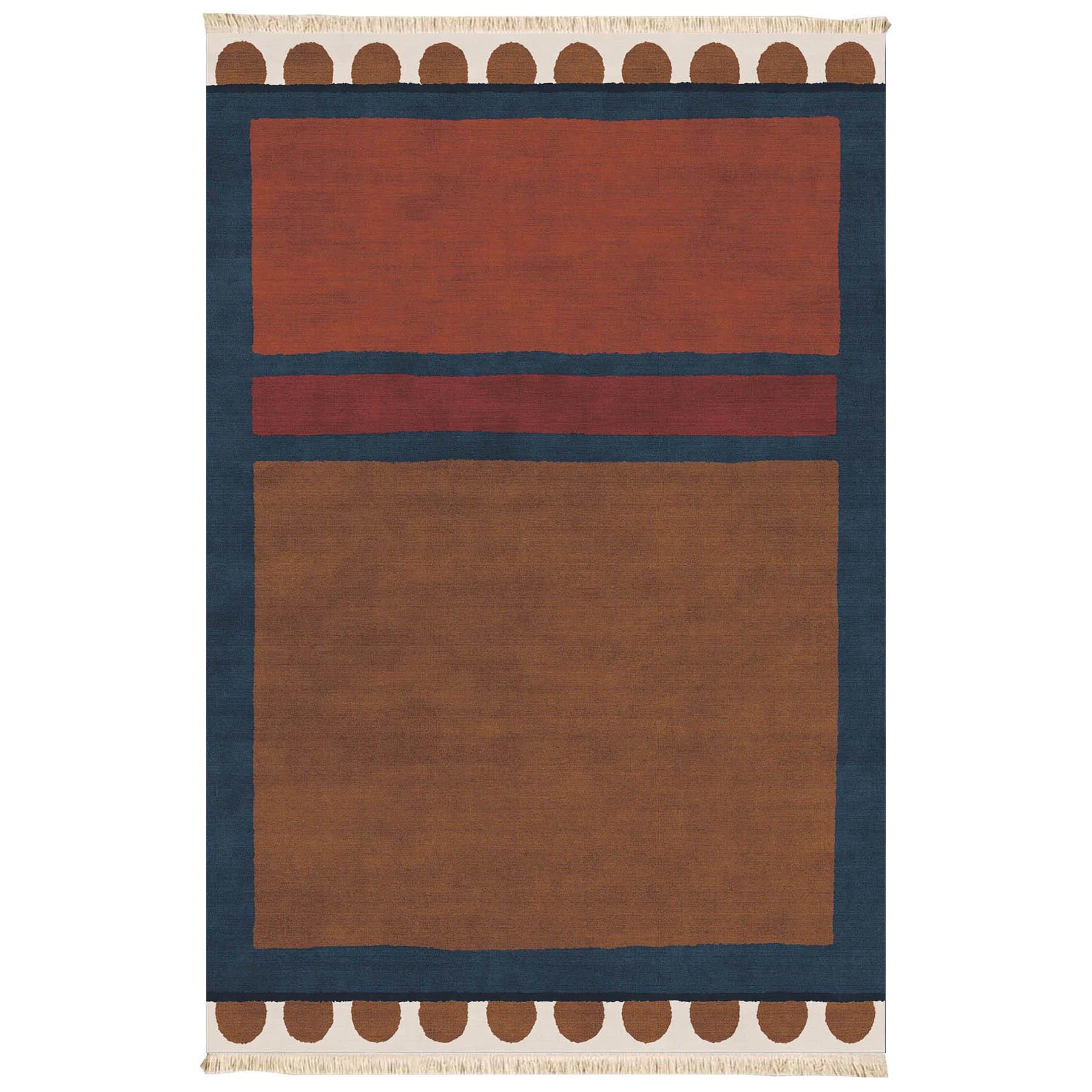 Terracotta Blue Vintage Rug - Etsy