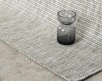 Custom Size Grey Sisal Flatweave Rug Eco-Friendly, Durable, Living Room