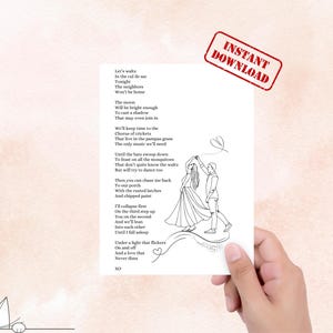 Ein einzigartiges Liebesgedicht, sorgfältig gefertigt und in einer 13 x 18 großen Grußkarte verpackt, das die Schönheit des Alltags und der Liebe feiert.