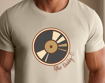Retro Vinyl Record T-Shirt: 70s Style Music Lover Tee