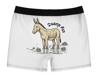 Sarcastic Funny Men's Boxer Briefs, Swamp Ass Boxers, Father's Day Gift, Underwear for Him, Gag Gift for Husband, Novelty Boxer Shorts