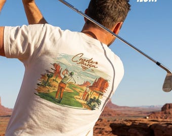 Coyote Mesa Country Club Golf Tee T-Shirt | Western golf design